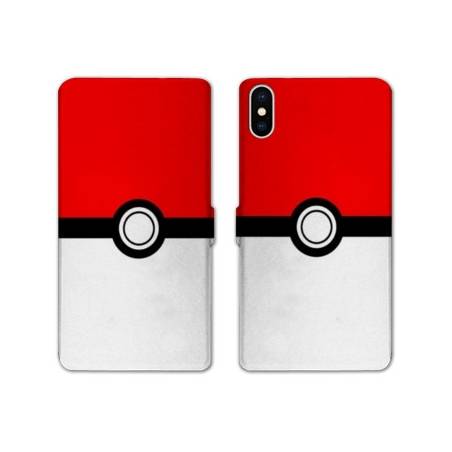 RV Housse cuir portefeuille Samsung Galaxy A10 Pokemon Pokeball