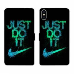RV Housse cuir portefeuille Samsung Galaxy A10 Nike Just do it