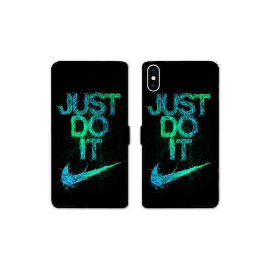 RV Housse cuir portefeuille Samsung Galaxy A10 Nike Just do it