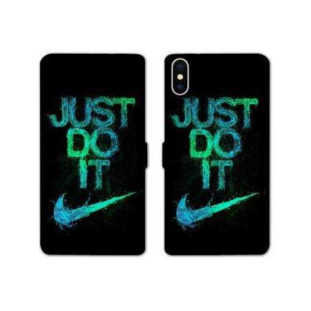 RV Housse cuir portefeuille Samsung Galaxy A10 Nike Just do it