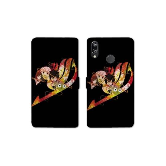 RV Housse cuir portefeuille Samsung Galaxy A20e Manga Fairy Tail Logo Noir