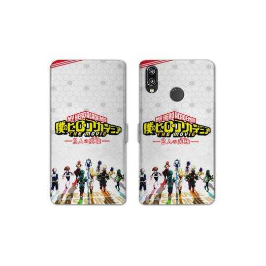 RV Housse cuir portefeuille Samsung Galaxy A20e Manga My hero academia blanc