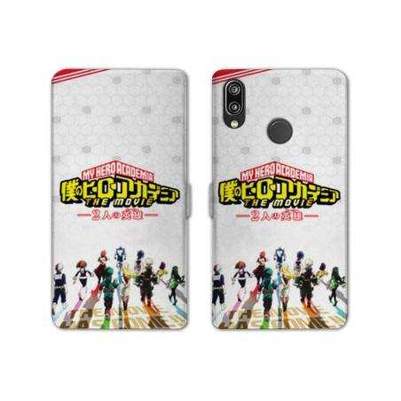 RV Housse cuir portefeuille Samsung Galaxy A20e Manga My hero academia blanc
