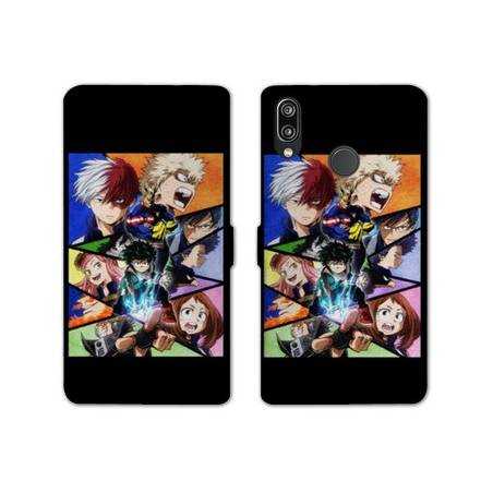 RV Housse cuir portefeuille Samsung Galaxy A20e Manga My hero academia noir