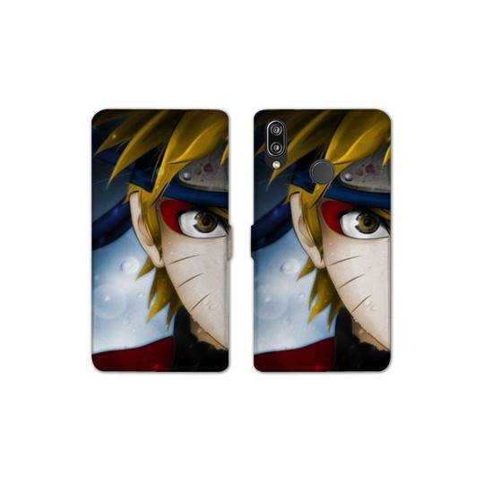 RV Housse cuir portefeuille Samsung Galaxy A20e Manga Naruto blanc