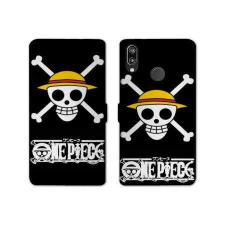 RV Housse cuir portefeuille Samsung Galaxy A20e Manga One Piece tete de mort