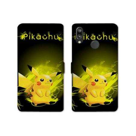 RV Housse cuir portefeuille Samsung Galaxy A20e Pokemon Pikachu eclair