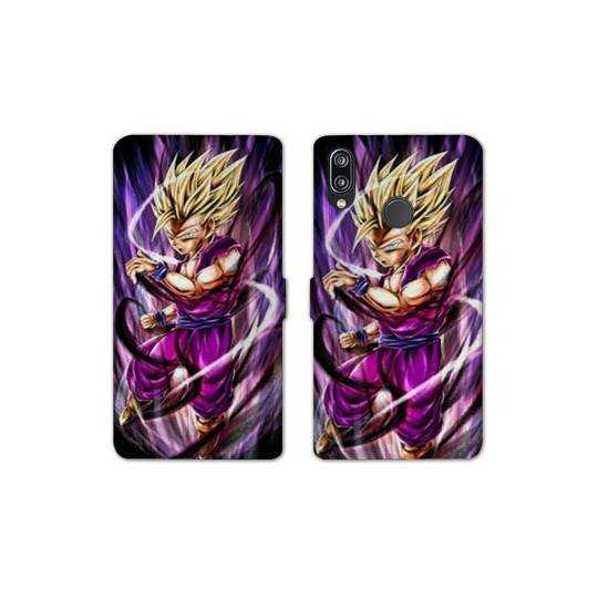 RV Housse cuir portefeuille Samsung Galaxy A40 Manga Dragon Ball Sangohan violet