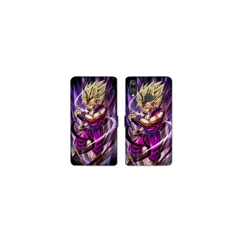 RV Housse cuir portefeuille Samsung Galaxy A40 Manga Dragon Ball Sangohan violet