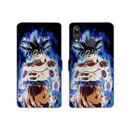RV Housse cuir portefeuille Samsung Galaxy A40 Manga Dragon Ball Sangoku Noir