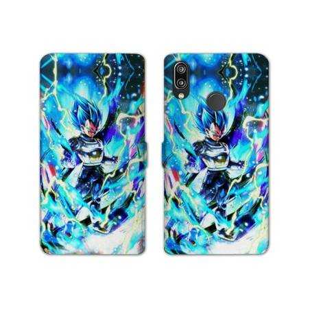 RV Housse cuir portefeuille Samsung Galaxy A40 Manga Dragon Ball Vegeta Bleu
