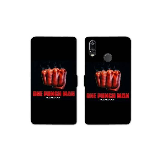 RV Housse cuir portefeuille Samsung Galaxy A40 Manga One Punch Man poing