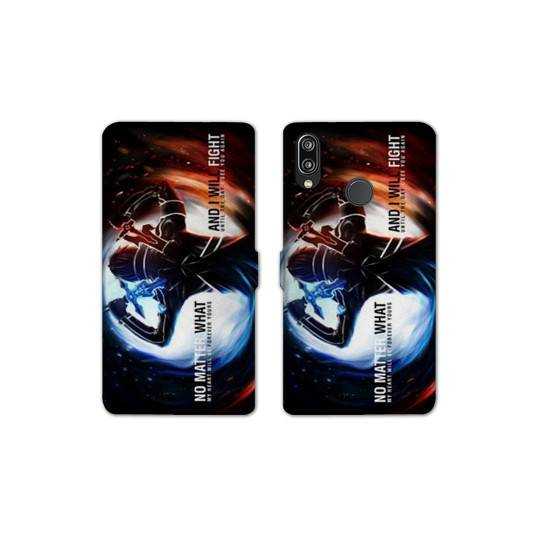 RV Housse cuir portefeuille Samsung Galaxy A40 Manga SAO sword Art Online Fight