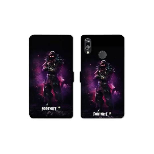 RV Housse cuir portefeuille Samsung Galaxy A40 Fortnite Raven