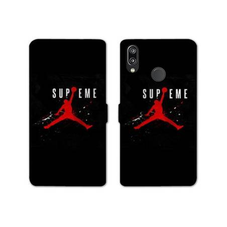 RV Housse cuir portefeuille Samsung Galaxy A40 Jordan Supreme Noir