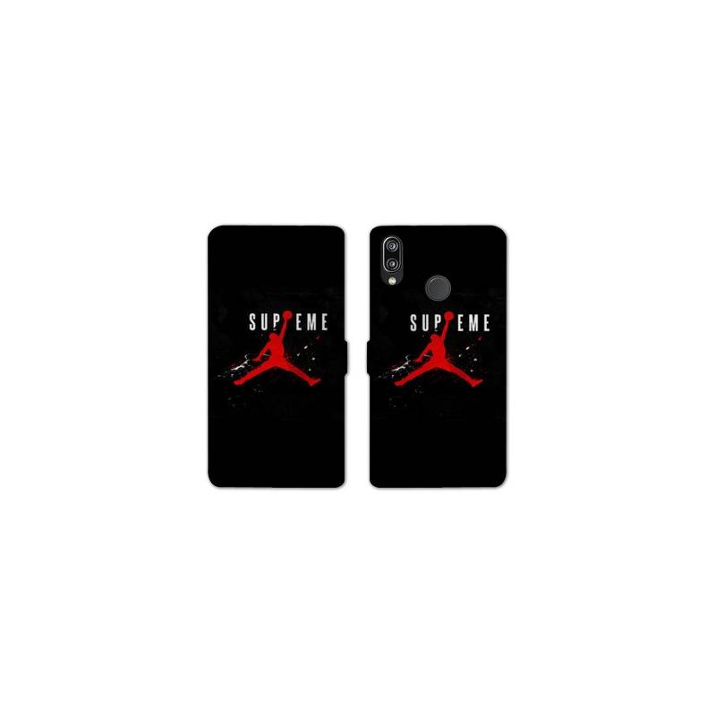 RV Housse cuir portefeuille Samsung Galaxy A40 Jordan Supreme Noir