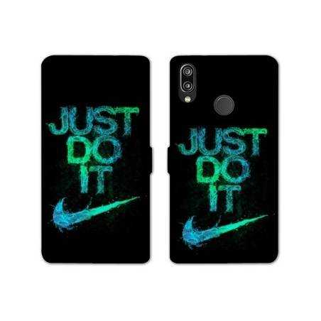 RV Housse cuir portefeuille Samsung Galaxy A40 Nike Just do it