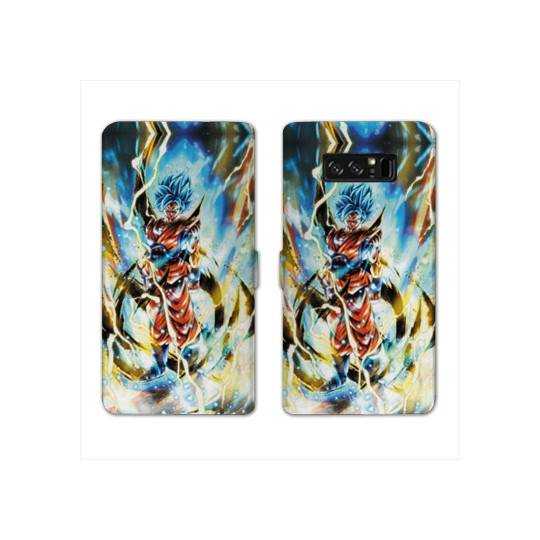 RV Housse cuir portefeuille Samsung Galaxy S10 Manga Dragon Ball Sangoku Blanc