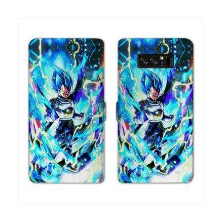 RV Housse cuir portefeuille Samsung Galaxy S10 Manga Dragon Ball Vegeta Bleu