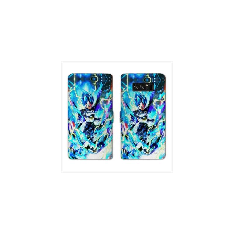RV Housse cuir portefeuille Samsung Galaxy S10 Manga Dragon Ball Vegeta Bleu