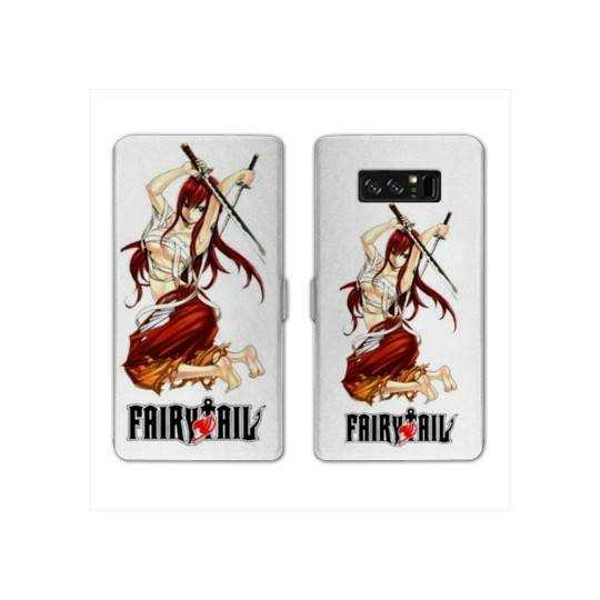 RV Housse cuir portefeuille Samsung Galaxy S10 Manga Fairy Tail Erza