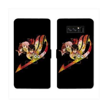 RV Housse cuir portefeuille Samsung Galaxy S10 Manga Fairy Tail Logo Noir