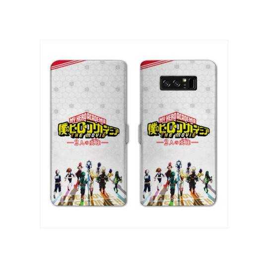 RV Housse cuir portefeuille Samsung Galaxy S10 Manga My hero academia blanc