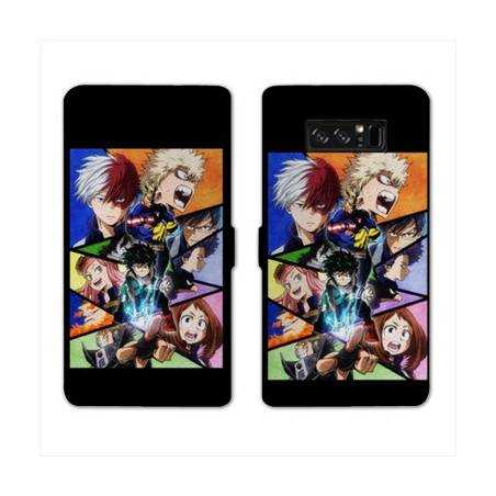 RV Housse cuir portefeuille Samsung Galaxy S10 Manga My hero academia noir