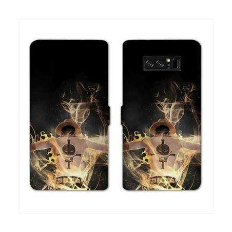 RV Housse cuir portefeuille Samsung Galaxy S10 Manga One Piece Ace noir