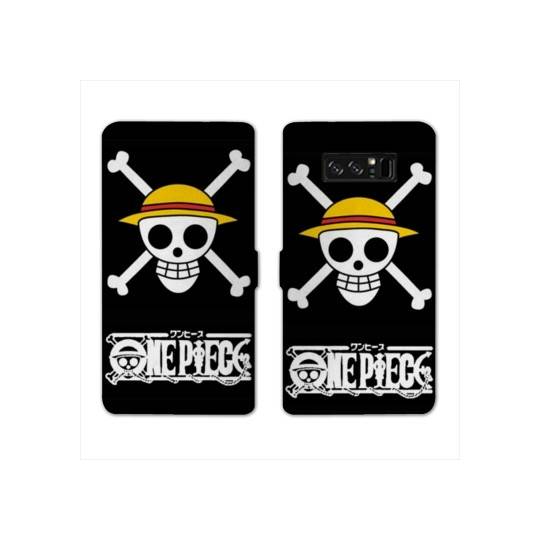 RV Housse cuir portefeuille Samsung Galaxy S10 Manga One Piece tete de mort