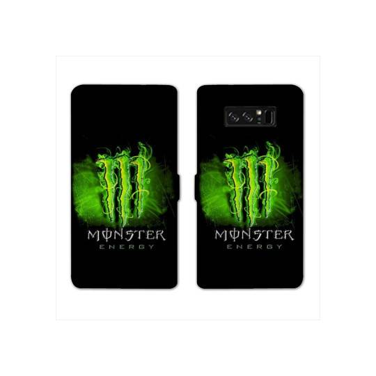RV Housse cuir portefeuille Samsung Galaxy S10 Monster Energy Vert