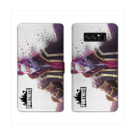 RV Housse cuir portefeuille Samsung Galaxy S10 Fortnite Blanc