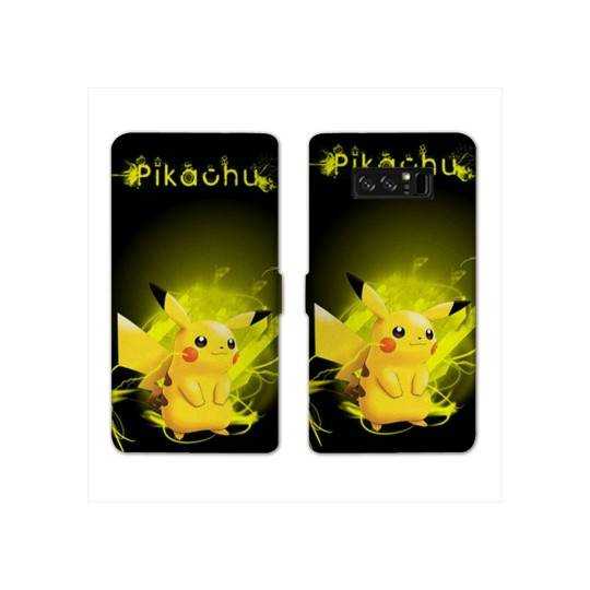 RV Housse cuir portefeuille Samsung Galaxy S10 Pokemon Pikachu eclair