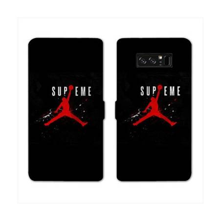 RV Housse cuir portefeuille Samsung Galaxy S10 Jordan Supreme Noir