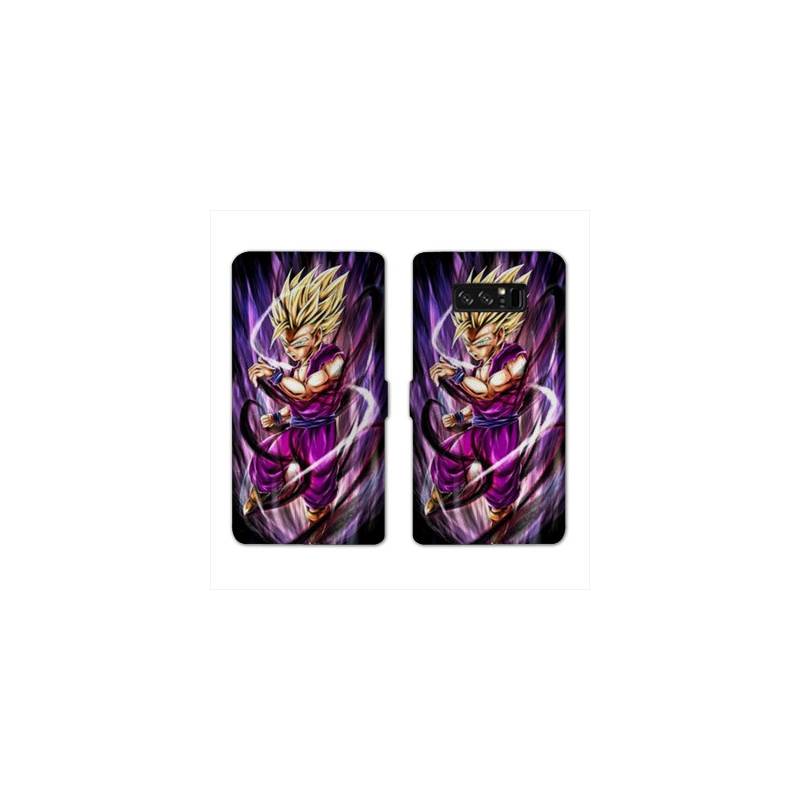 RV Housse cuir portefeuille Samsung Galaxy S10e Manga Dragon Ball Sangohan violet