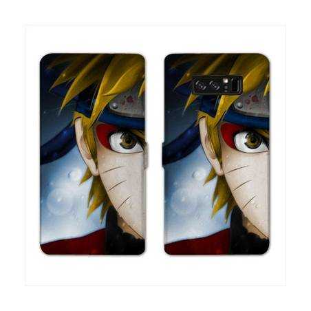 RV Housse cuir portefeuille Samsung Galaxy S10e Manga Naruto blanc