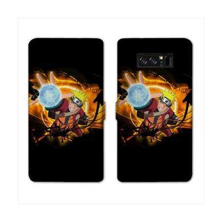 RV Housse cuir portefeuille Samsung Galaxy S10e Manga Naruto noir