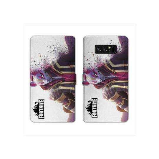 RV Housse cuir portefeuille Samsung Galaxy S10e Fortnite Blanc