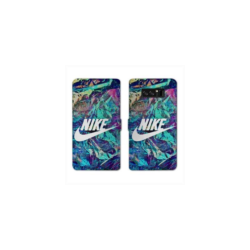 RV Housse cuir portefeuille Samsung Galaxy S10e Nike Turquoise