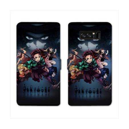 RV Housse cuir portefeuille Samsung Galaxy S10 PLUS Manga Damon Slayer Noir