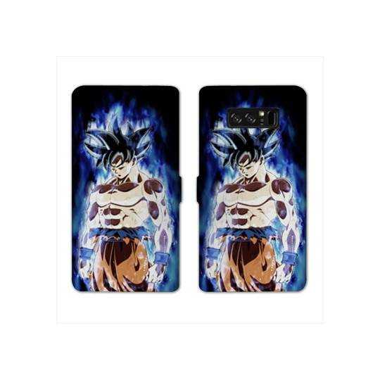 RV Housse cuir portefeuille Samsung Galaxy S10 PLUS Manga Dragon Ball Sangoku Noir