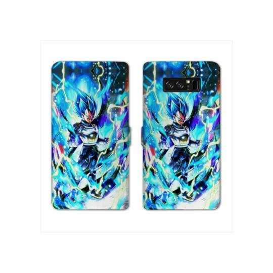 RV Housse cuir portefeuille Samsung Galaxy S10 PLUS Manga Dragon Ball Vegeta Bleu