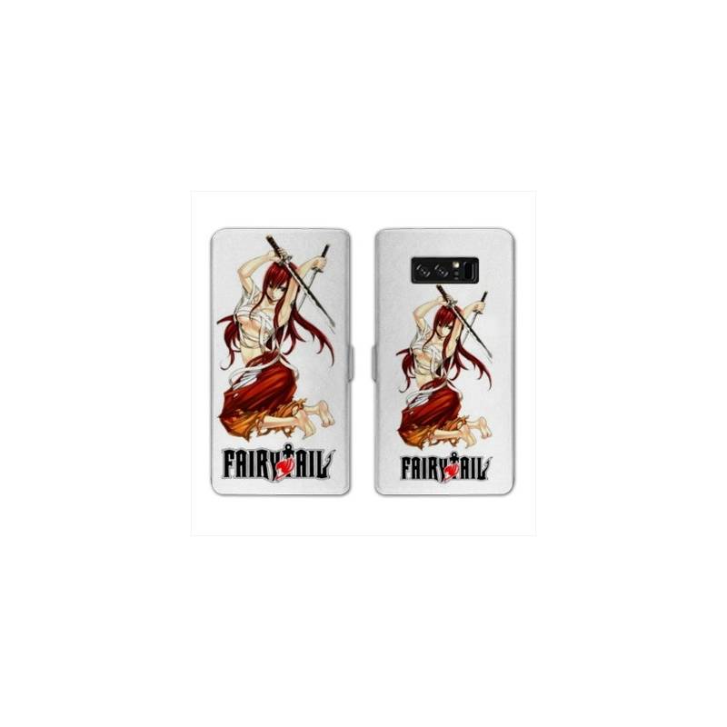RV Housse cuir portefeuille Samsung Galaxy S10 PLUS Manga Fairy Tail Erza