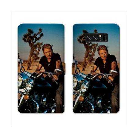 RV Housse cuir portefeuille Samsung Galaxy S10 PLUS Johnny Hallyday Moto
