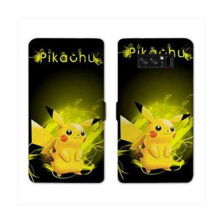 RV Housse cuir portefeuille Samsung Galaxy S10 PLUS Pokemon Pikachu eclair