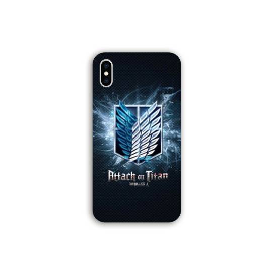 Coque Iphone X / XS Manga Attaque titans noir