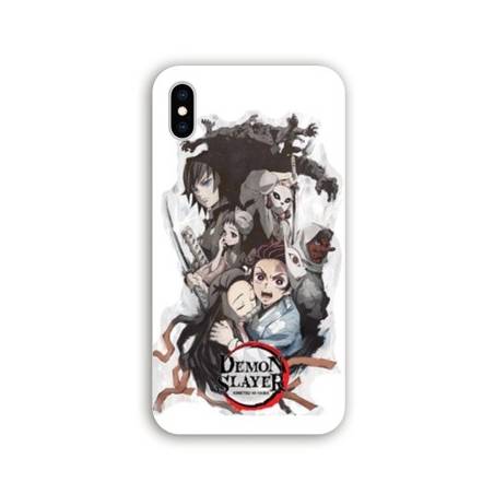 Coque Iphone X / XS Manga Damon Slayer Blanc