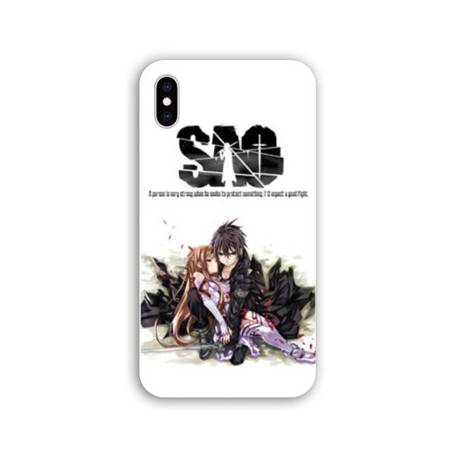 Coque Iphone X / XS Manga SAO sword Art Online blanc