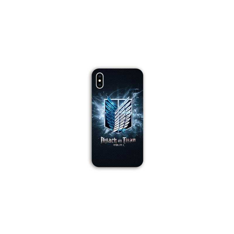 Coque Iphone XR Manga Attaque titans noir