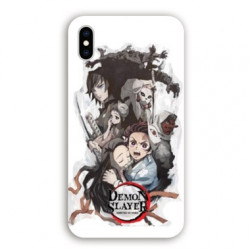 Coque Iphone XR Manga Damon Slayer Blanc